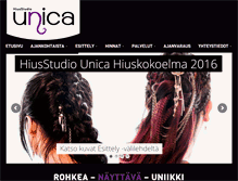 Tablet Screenshot of hiusstudiounica.fi